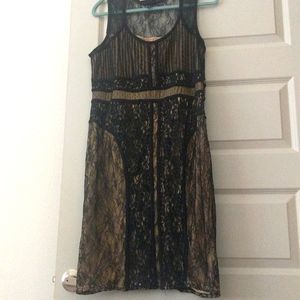 Lane Bryant Nude and Lace Cocktail Dress, Size 20